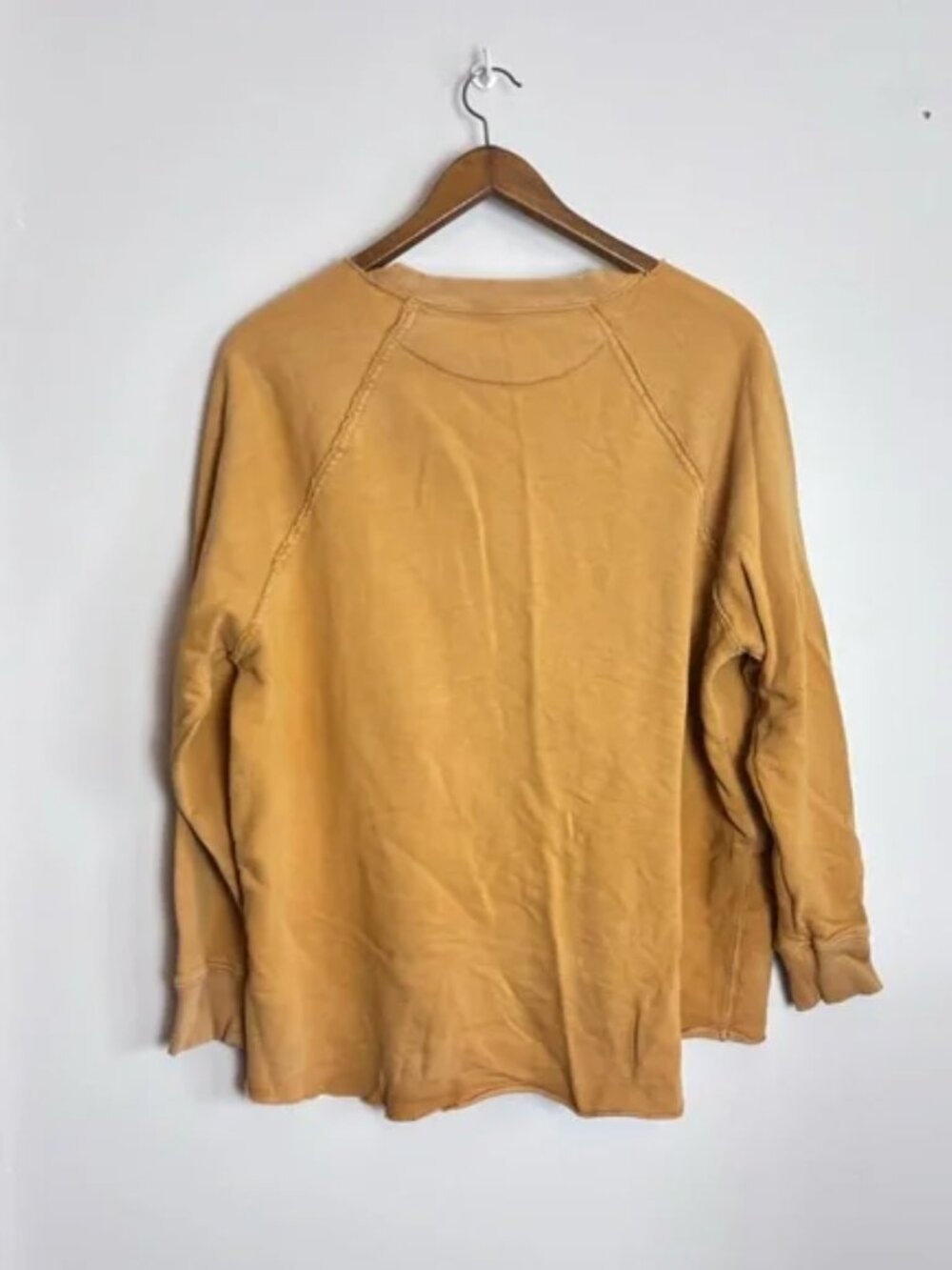 Aerie Yellow Everyday Kickback Crew Neck Sweater - Mustard Yellow-Orange/Gold - Picture 9 of 9